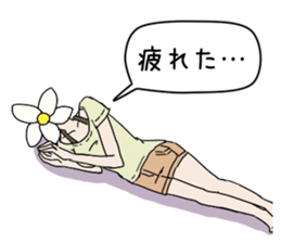 Literally Flower Head Girl sticker #11495596