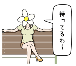 Literally Flower Head Girl sticker #11495602
