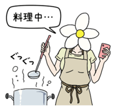 Literally Flower Head Girl sticker #11495610