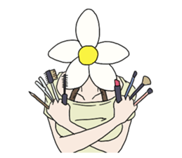 Literally Flower Head Girl sticker #11495613