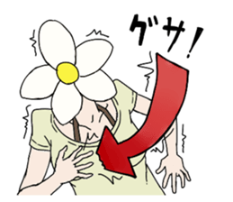 Literally Flower Head Girl sticker #11495618
