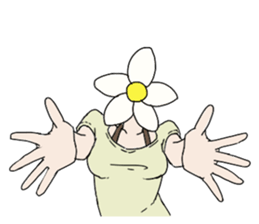 Literally Flower Head Girl sticker #11495622