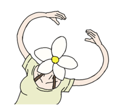 Literally Flower Head Girl sticker #11495623