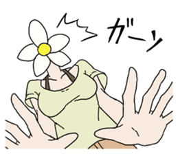 Literally Flower Head Girl sticker #11495625