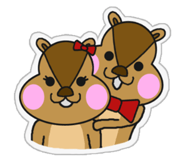 Two good friend squirrels sticker #11495876