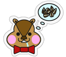 Two good friend squirrels sticker #11495884
