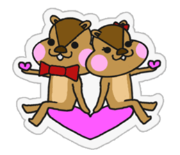 Two good friend squirrels sticker #11495898