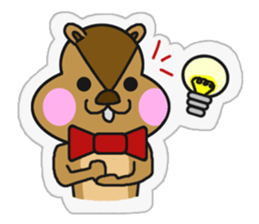 Two good friend squirrels sticker #11495901