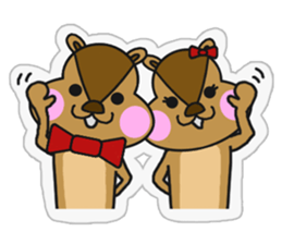 Two good friend squirrels sticker #11495910