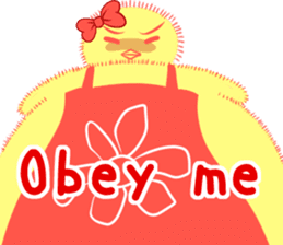 Annoying lazy chick sticker #11496969