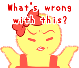 Annoying lazy chick sticker #11496975