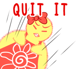 Annoying lazy chick sticker #11496978