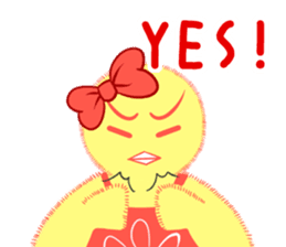 Annoying lazy chick sticker #11496979