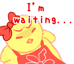 Annoying lazy chick sticker #11496986