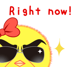Annoying lazy chick sticker #11496990