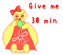 Annoying lazy chick sticker #11496991