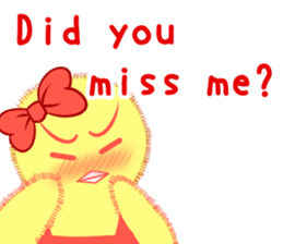 Annoying lazy chick sticker #11496992