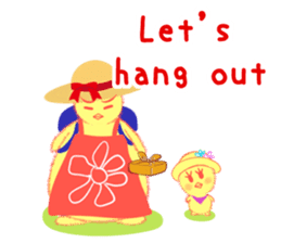 Annoying lazy chick sticker #11496993