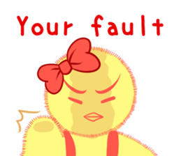 Annoying lazy chick sticker #11496997