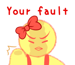 Annoying lazy chick sticker #11496997