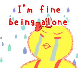 Annoying lazy chick sticker #11496999