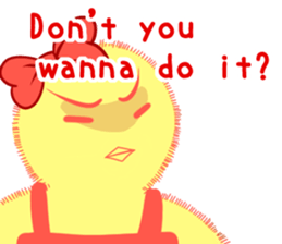 Annoying lazy chick sticker #11497003