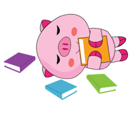 One of us: The Plump Pink, Busy ! sticker #11497690