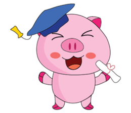 One of us: The Plump Pink, Busy ! sticker #11497692