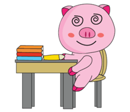 One of us: The Plump Pink, Busy ! sticker #11497693