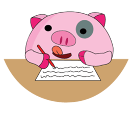 One of us: The Plump Pink, Busy ! sticker #11497694