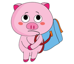 One of us: The Plump Pink, Busy ! sticker #11497695