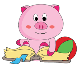 One of us: The Plump Pink, Busy ! sticker #11497696