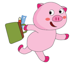 One of us: The Plump Pink, Busy ! sticker #11497697