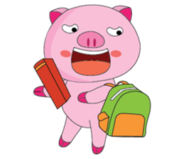 One of us: The Plump Pink, Busy ! sticker #11497699