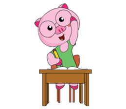 One of us: The Plump Pink, Busy ! sticker #11497700