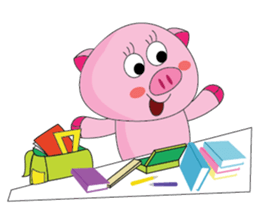 One of us: The Plump Pink, Busy ! sticker #11497701