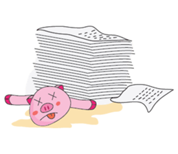 One of us: The Plump Pink, Busy ! sticker #11497707