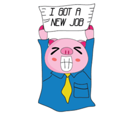 One of us: The Plump Pink, Busy ! sticker #11497711