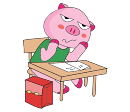 One of us: The Plump Pink, Busy ! sticker #11497713