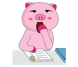 One of us: The Plump Pink, Busy ! sticker #11497716