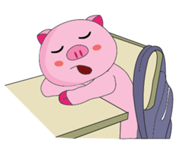 One of us: The Plump Pink, Busy ! sticker #11497720