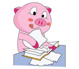 One of us: The Plump Pink, Busy ! sticker #11497721