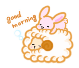 cute and sweet rabbit & sheep sticker #11498288