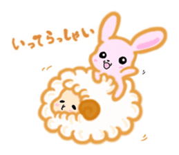 cute and sweet rabbit & sheep sticker #11498289