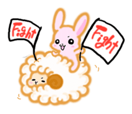 cute and sweet rabbit & sheep sticker #11498290