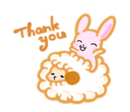 cute and sweet rabbit & sheep sticker #11498291