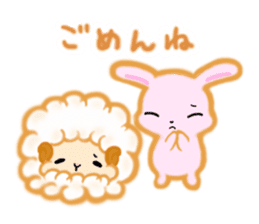 cute and sweet rabbit & sheep sticker #11498294