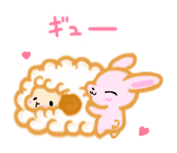 cute and sweet rabbit & sheep sticker #11498295