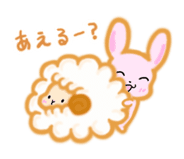 cute and sweet rabbit & sheep sticker #11498297