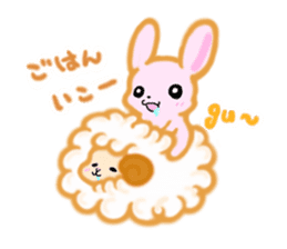 cute and sweet rabbit & sheep sticker #11498298